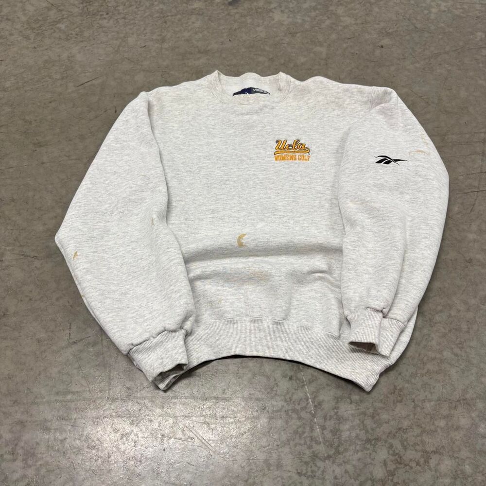 Reebok Women's Grey and White Sweatshirt